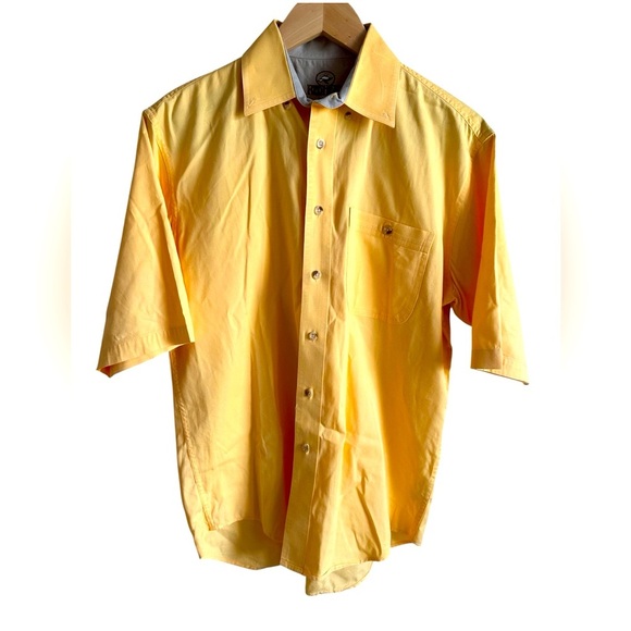 Men's Redhead short sleeve button down shirt in yellow. Size small - Picture 1 of 6